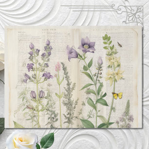 Vintage Watercolor Natural Wildflower Tissue Paper