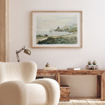 Vintage Watercolor Ocean Landscape Poster<br><div class="desc">Vintage Watercolor Ocean Landscape Poster</div>
