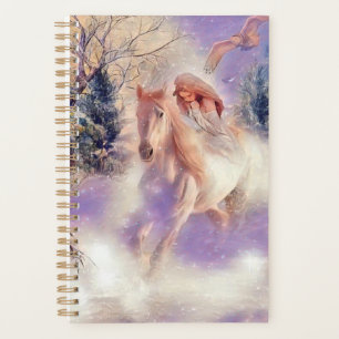 Vintage Watercolor of Woman riding a horse Planner