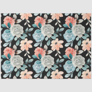Vintage Watercolor peony floral decoupage Tissue Paper