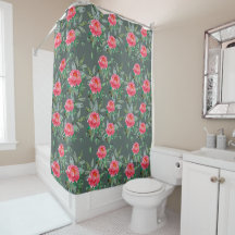 Vintage Watercolor Pink peonies Pattern Shower