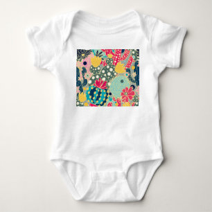 Vintage Watercolor Pumpkin: Autumn Pattern Baby Bodysuit