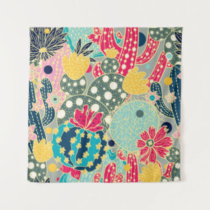 Vintage Watercolor Pumpkin: Autumn Pattern Tapestry