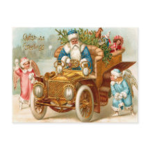 Vintage Watercolor Saint Nick Christmas Greetings