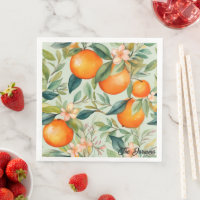 Vintage Watercolor Tangerine Orange