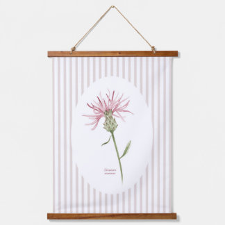 Vintage Watercolor Thistle Flower Wall Tapestry