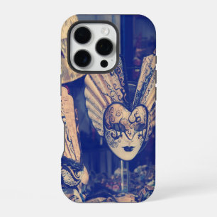 Vintage Watercolor Venetian Mask – Elegant iPhone 16 Pro Case
