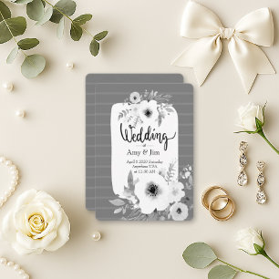 Vintage Watercolor Wedding Invitation