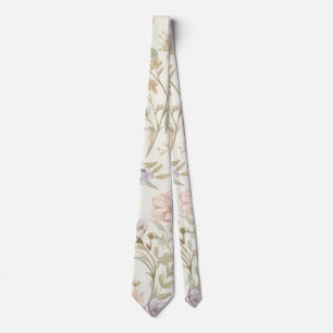Vintage Watercolor Wildflower Seamless Pattern Tie
