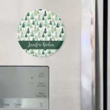 Vintage Watercolor Winter Forest Personalised