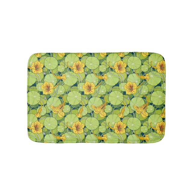 Vintage Waterlilies Bath Mat (Front)