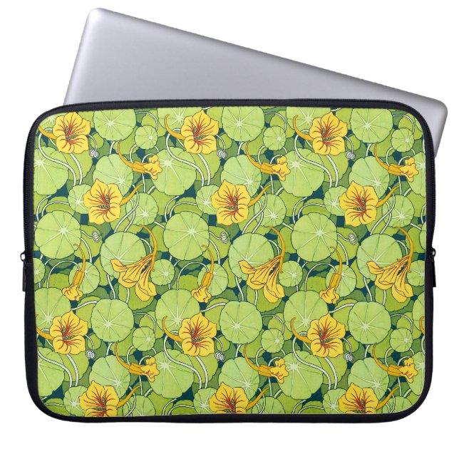 Vintage Waterlilies Laptop Sleeve (Front)
