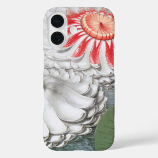 Vintage Waterlily Flowers, Waterlilies in a Pond iPhone 16 Case