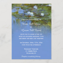 vintage waterlily oil painting wedding