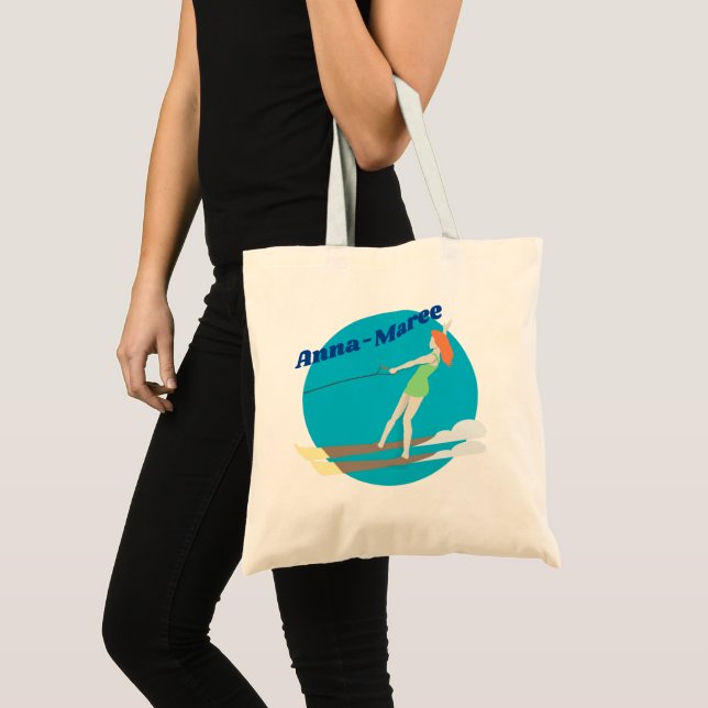 Vintage Waterskiing Tote Bag (Front (Product))