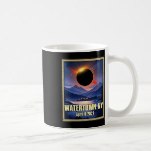 Vintage Watertown Ny Total Solar Eclipse 2024  Coffee Mug