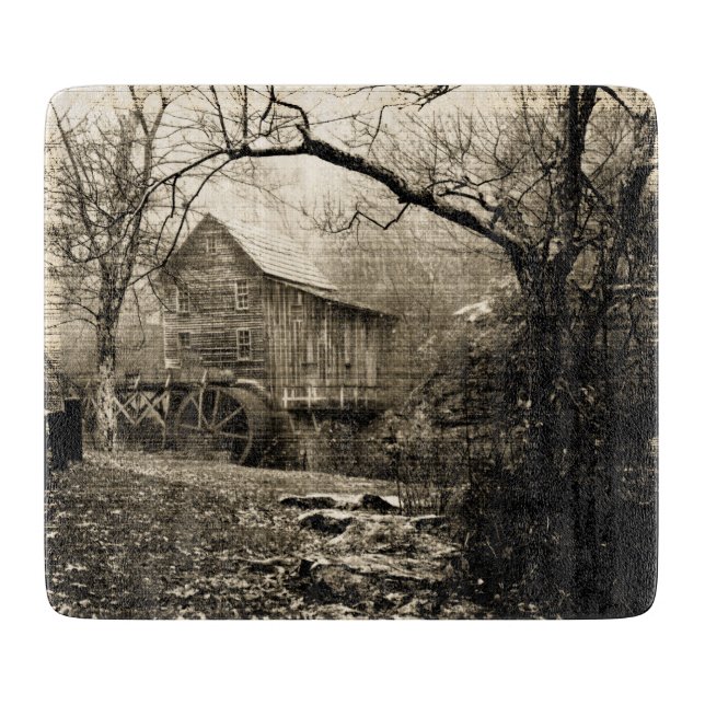 Vintage Waterwheel Cutting Board (Front)