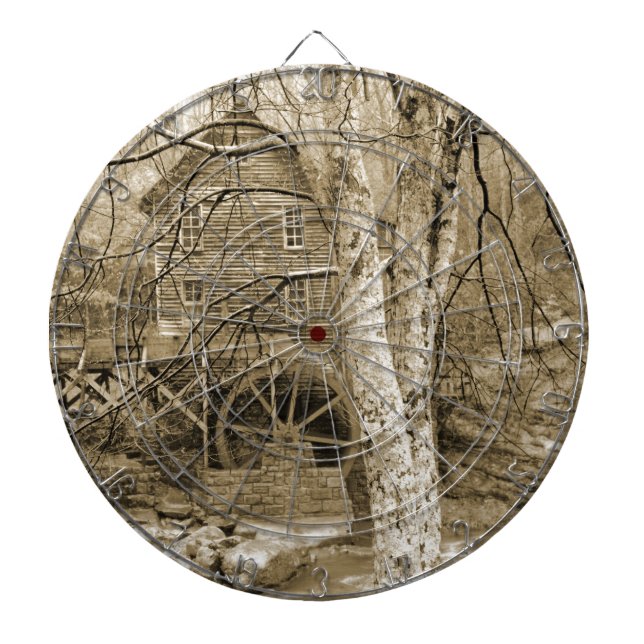 Vintage Waterwheel Dartboard (Front)