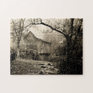Vintage Waterwheel Jigsaw Puzzle