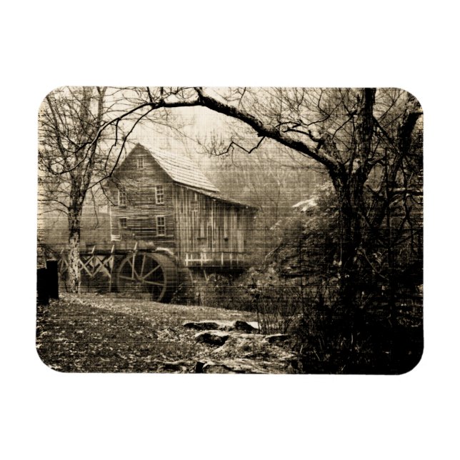 Vintage Waterwheel Magnet (Horizontal)