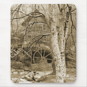 Vintage Waterwheel Mouse Mat