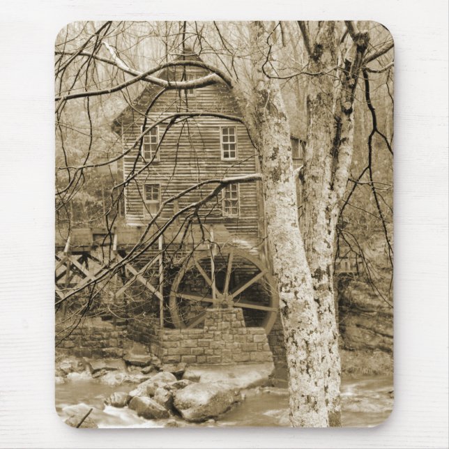 Vintage Waterwheel Mouse Mat (Front)