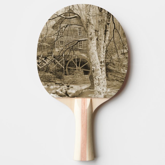 Vintage Waterwheel Ping Pong Paddle (Front)