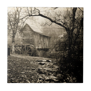 Vintage Waterwheel Tile