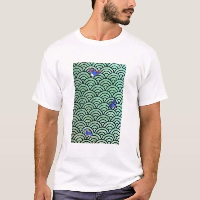 Vintage Wave & Birds T-Shirt (Front)