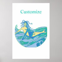 Vintage Waveriding Mermaid Thunder_Cove