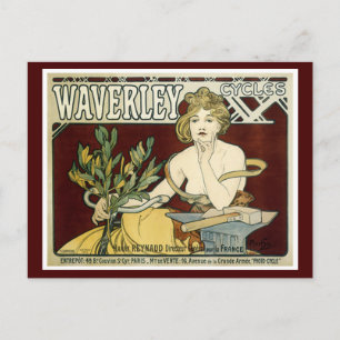 Vintage Waverley Cycles Postcard