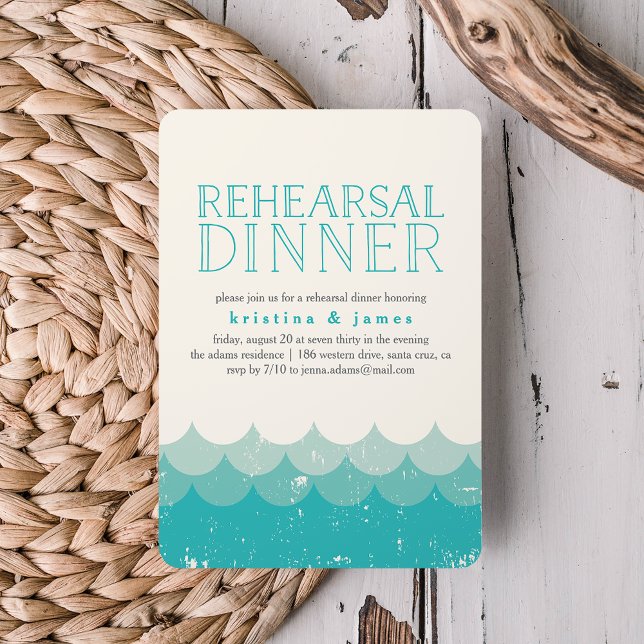 Vintage Waves Rehearsal Dinner Invitation (Creator Uploaded)