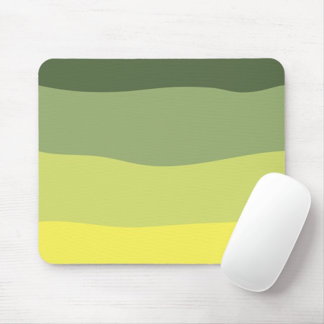 Vintage Wavy Green art Mouse Mat (With Mouse)