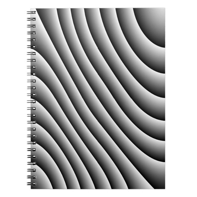 Vintage Wavy Lines Notebook (Front)