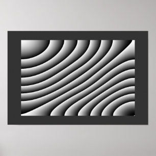 Vintage Wavy Lines Poster