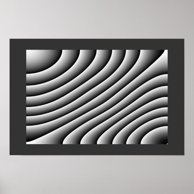 Vintage Wavy Lines Poster (Front)