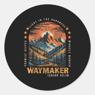 Vintage Waymaker Promise Keeper Miracle Worker Chr Classic Round Sticker