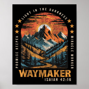 Vintage Waymaker Promise Keeper Miracle Worker Chr Poster