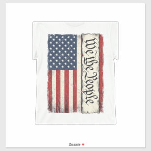 Vintage We the People Flag Patriotic Shirt Design_