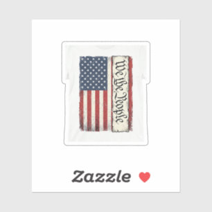 Vintage We the People Flag Patriotic Shirt Design_
