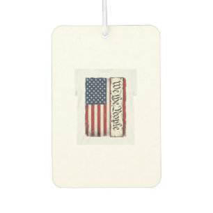 Vintage We the People Flag Patriotic Shirt Design_ Car Air Freshener