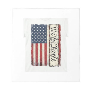 Vintage We the People Flag Patriotic Shirt Design_ Notepad