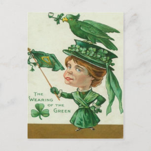 Vintage Wearing Of The Green St Patrick's Day Card