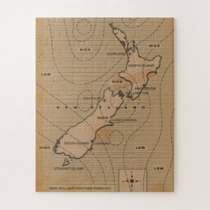 Vintage weather map of Australia Jigsaw Puzzle