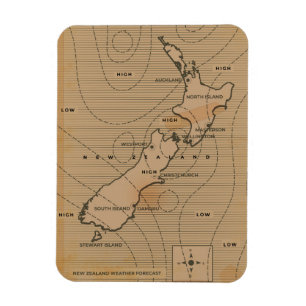 Vintage weather map of Australia Magnet