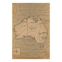 Vintage weather map of Australia