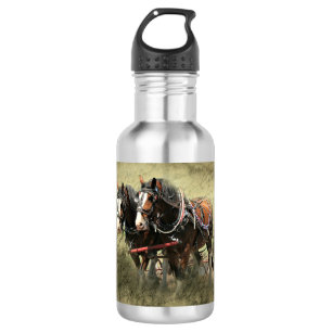 Vintage Weathered Clydesdale Postcard 532 Ml Water Bottle