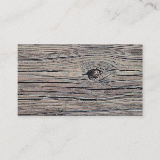Vintage Weathered Wood Background - Old Wooden Business Card (Front)