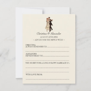 Vintage Wedding Ad Lib Cards Advice 1920's Theme