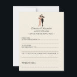 Vintage Wedding Ad Lib Cards Advice 1920's Theme<br><div class="desc">Looking for a fun alternative to your wedding guestbook? Give out these Wedding Ad Lib cards to your guests for them to fill in! Advice for the newly weds... .always remember to... never forget to... the secret for a long and happy marriage is... Expect some profound, sincere and hilarious results!...</div>